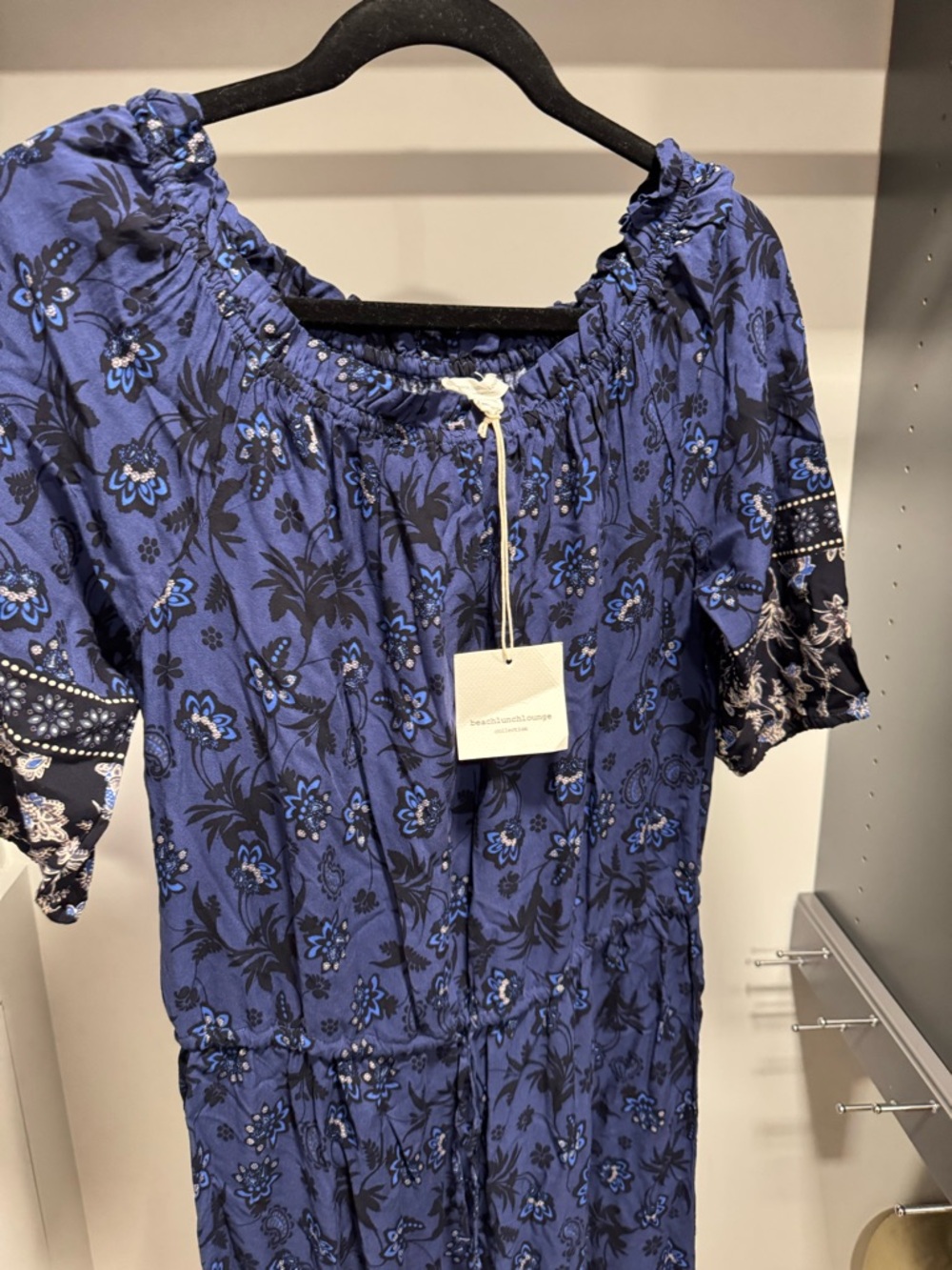 beachlunchlounge Navy Blue Floral Maxi Dress